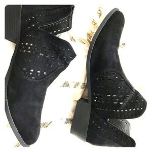 Torrid brand black suede ankle boots